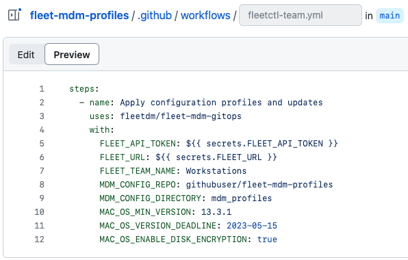 Paste into your yaml file, and set the variables