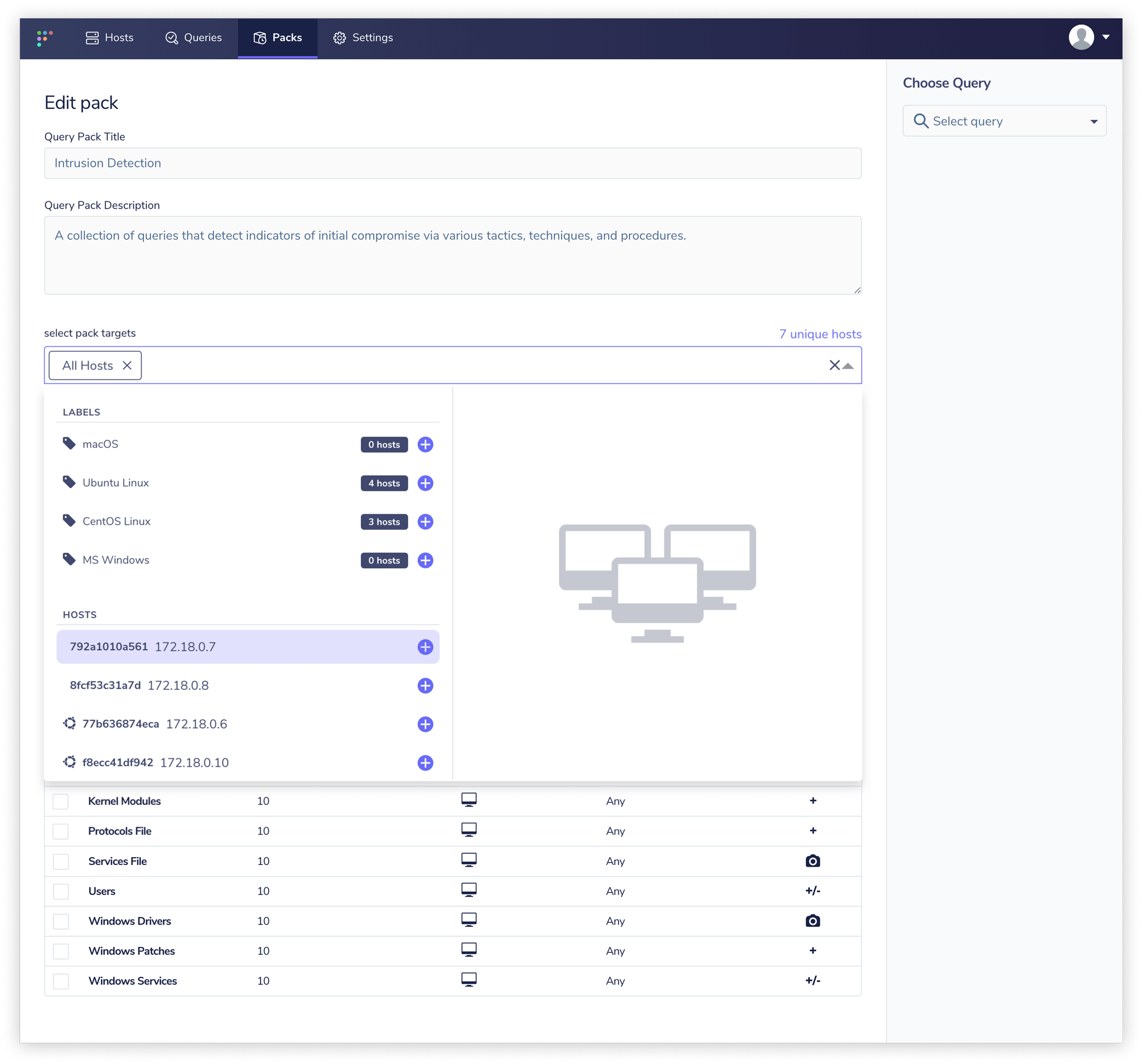 Edit Pack Targets