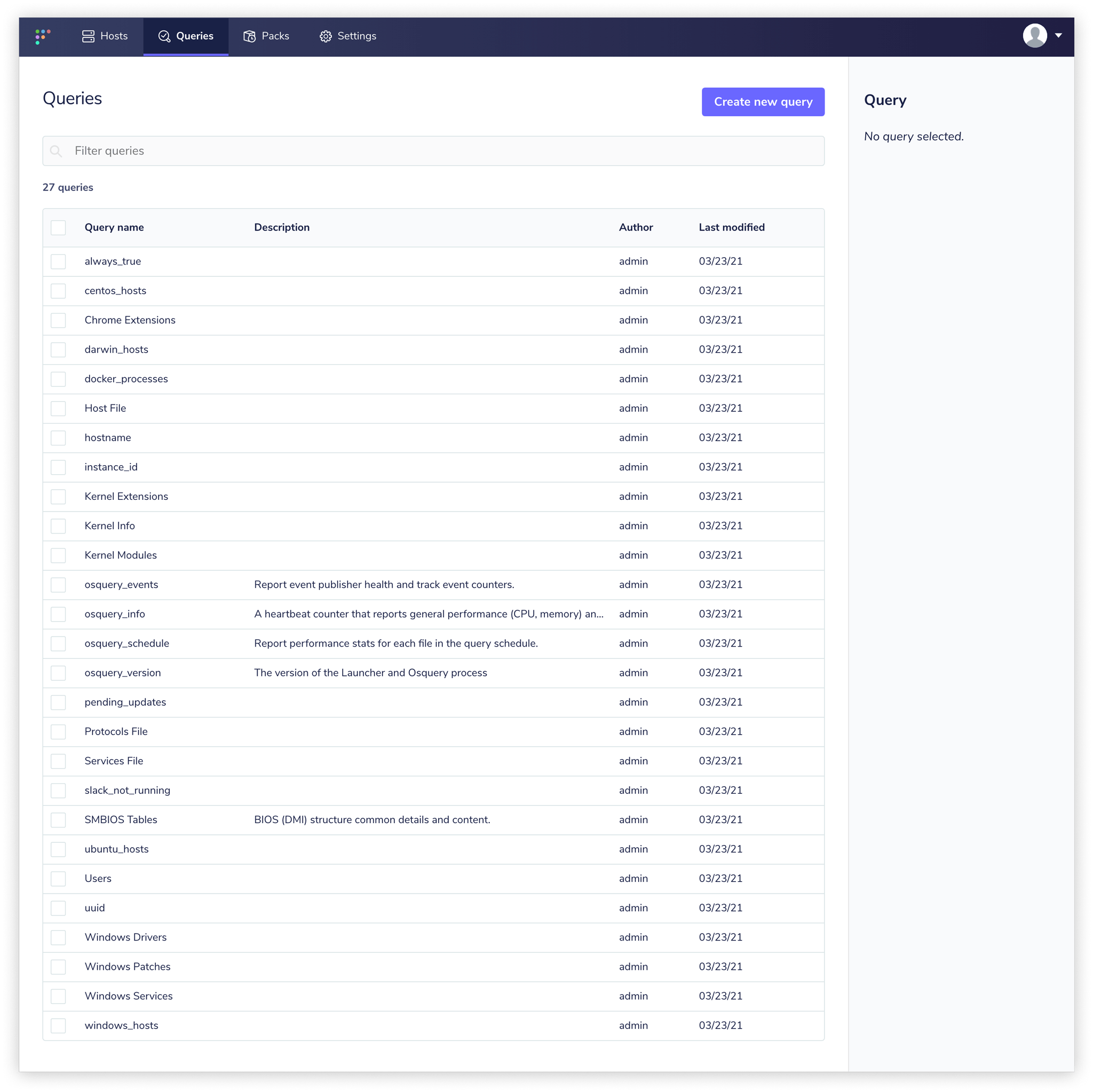 Manage Queries