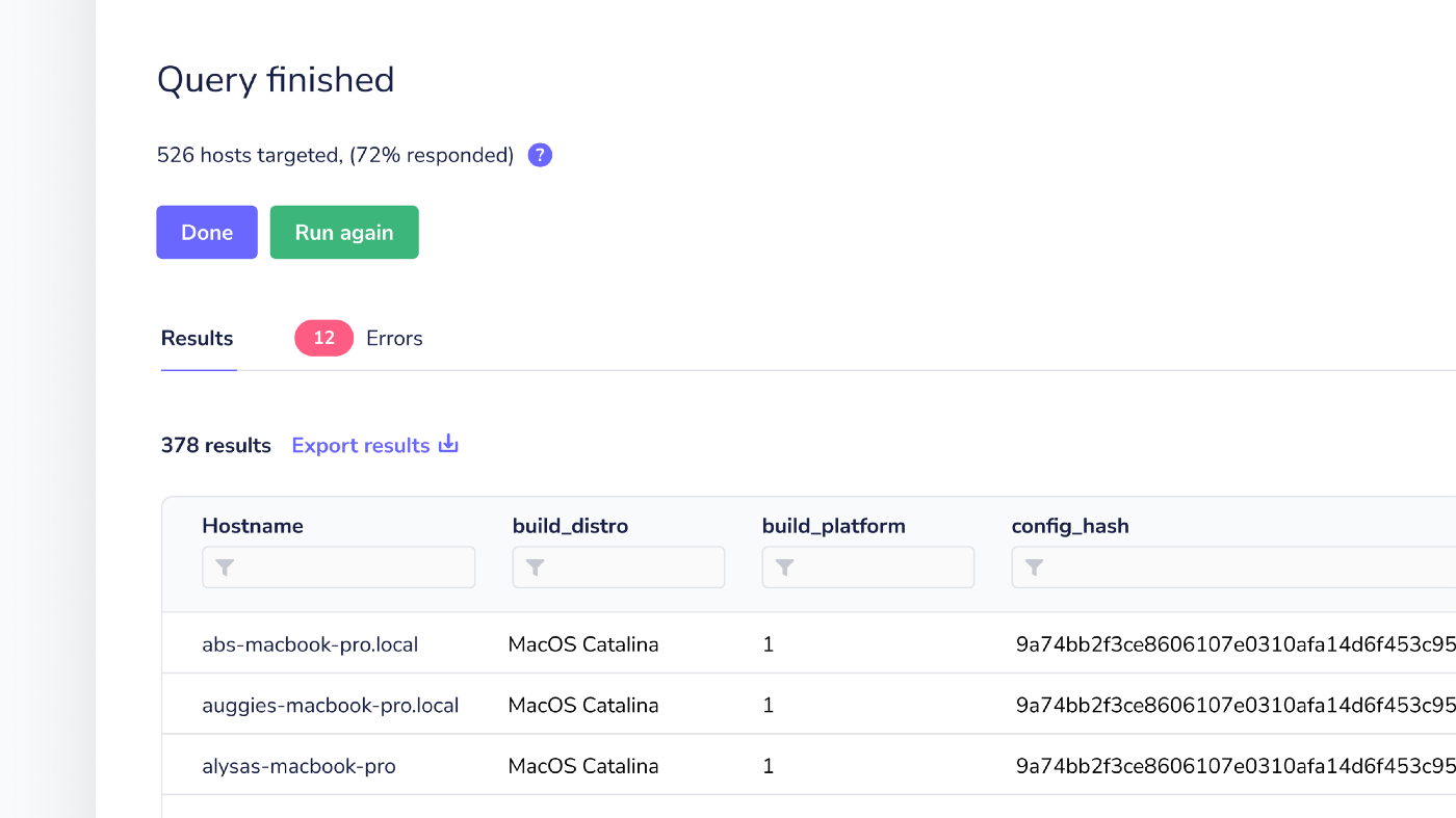 Improved live query console