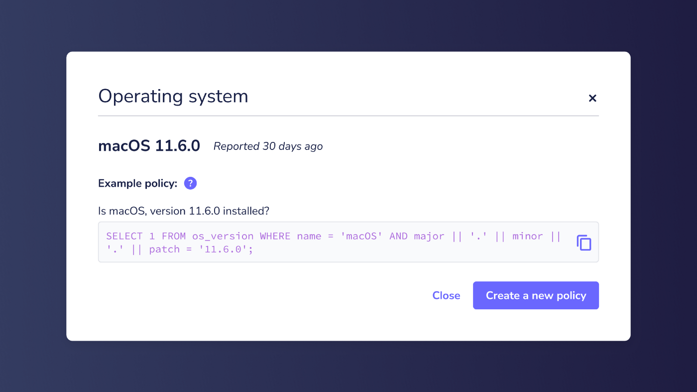 example OS-specific policies