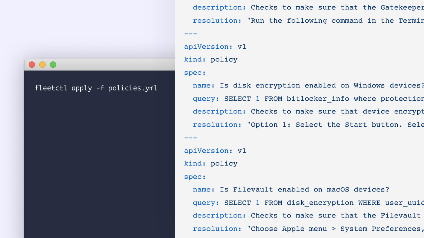 Applying policies from a YAML document with fleetctl