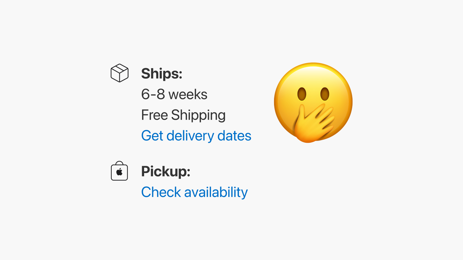 The shipping time of a new laptop