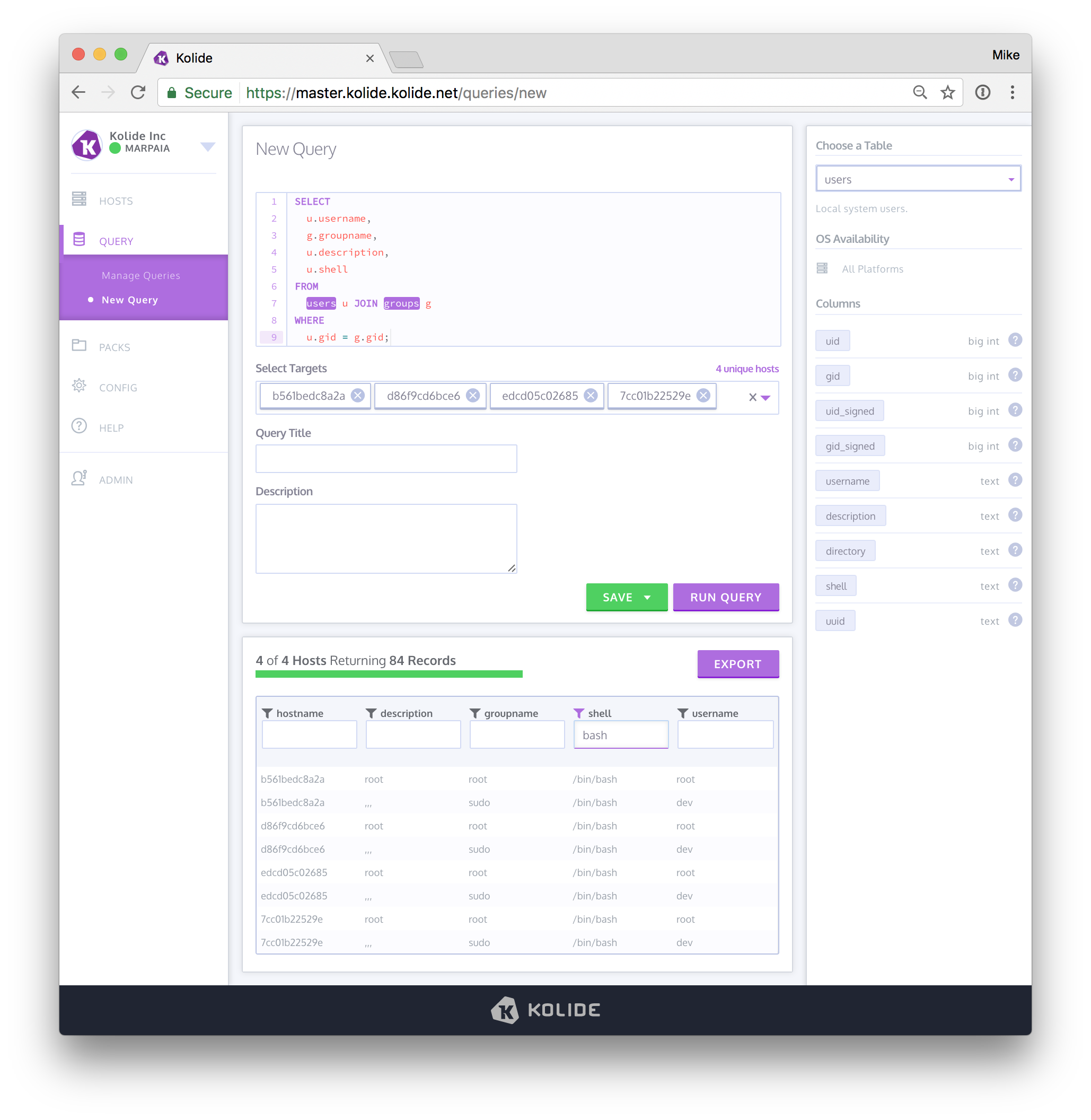 Distributed new query with local filter