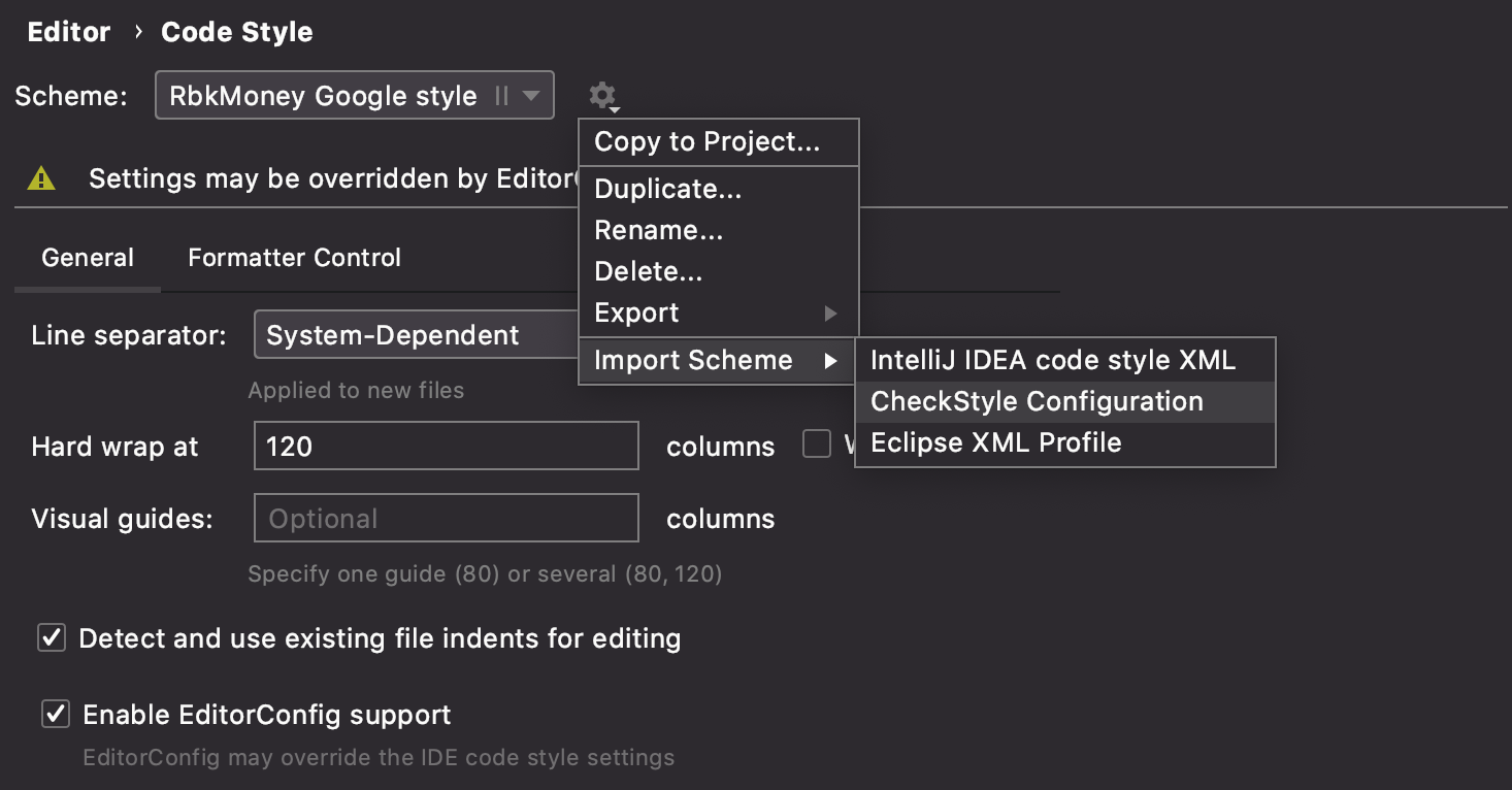 Intellij IDEA CodeStyle Format